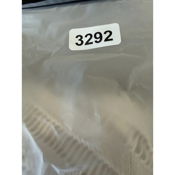 Commense Boho Coastal Knit Cream Stretch Split Hem Long Sleeve Dress Medium - Picture 6 of 6